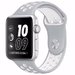 Curea iUni compatibila cu Apple Watch 1/2/3/4/5/6/7, 38mm, Silicon Sport, Argintiu/Alb